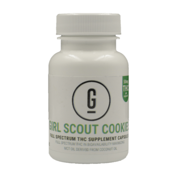 GRASS – THC Capsules – Girl Scout Cookies – 50mg | Coast to Coast Medicinals Canada