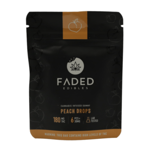 Faded Edibles – Peach Drops – 180mg | Coast to Coast Medicinals Canada