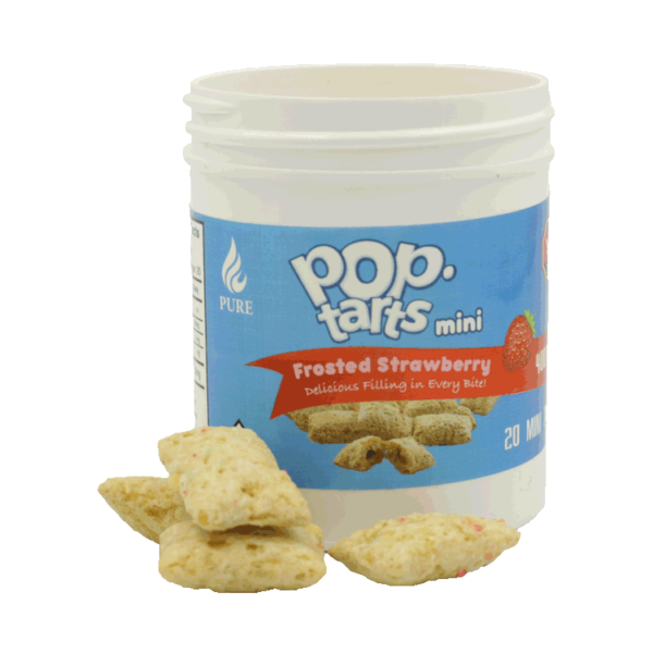 Pop Tarts Mini’s – THC Infused Frosted Strawberry Bites – 400mg | Coast to Coast Medicinals Canada