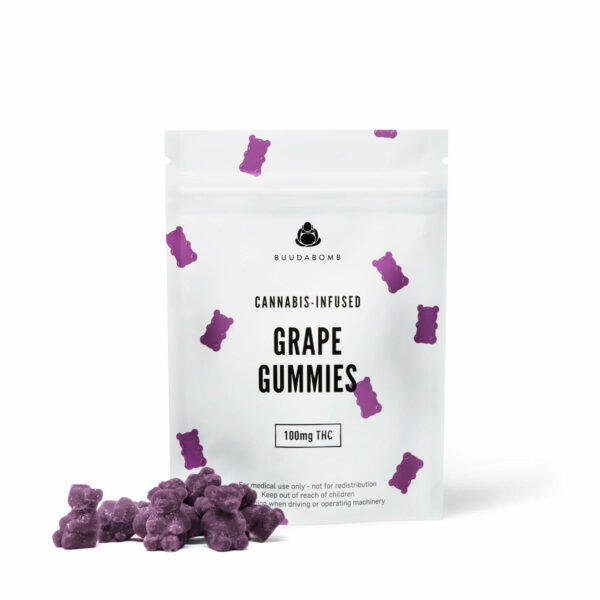 Buudabomb – Grape Gummies 100mg THC | Coast to Coast Medicinals Canada