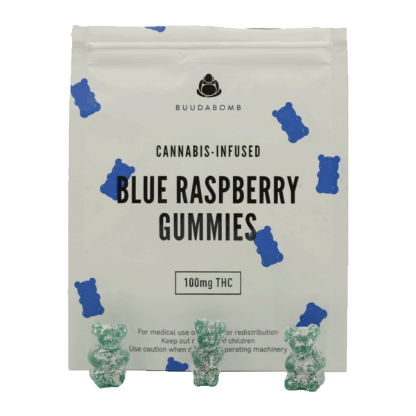 Buudabomb – Blue Raspberry Gummies – 100mg | Coast to Coast Medicinals Canada