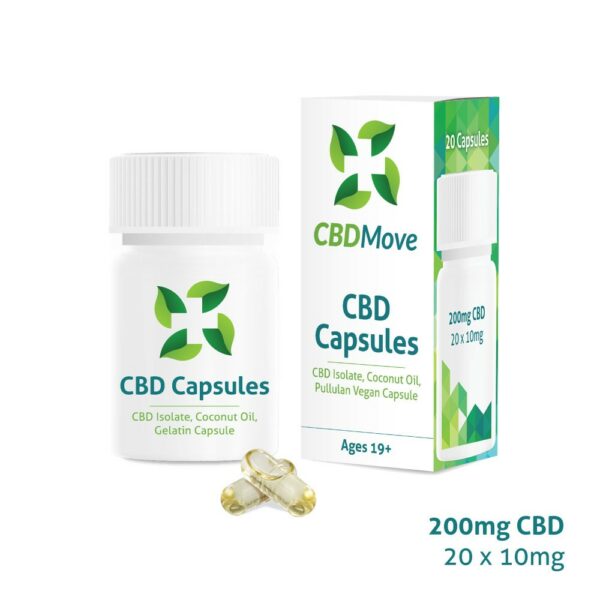 CBD Move – CBD Capsules – 200mg CBD | Coast to Coast Medicinals Canada