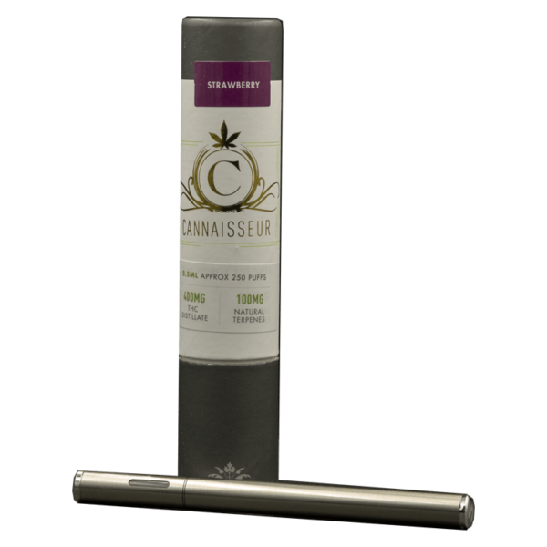 Cannaisseur – Disposable THC Distillate Pen – Strawberry 0.3ml | Coast to Coast Medicinals Canada