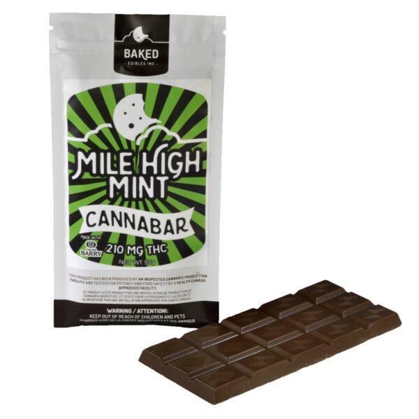 Baked Edibles – Mile High Mint Cannabar 210mg THC | Coast to Coast Medicinals Canada