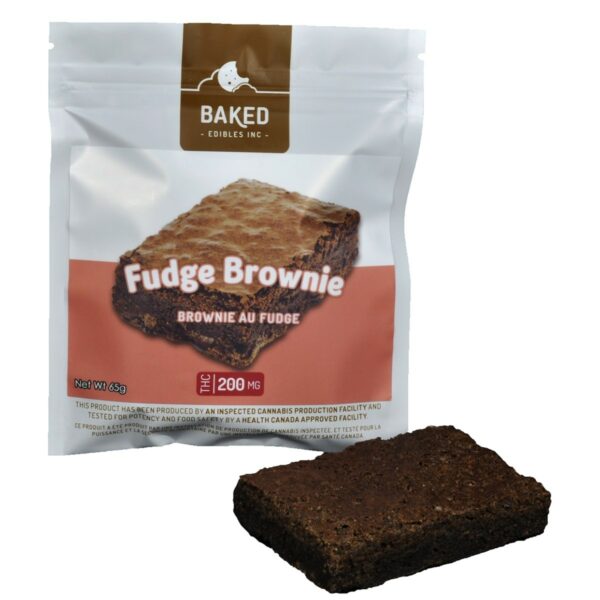 Baked Edibles – Fudge Brownie 200mg THC | Coast to Coast Medicinals Canada