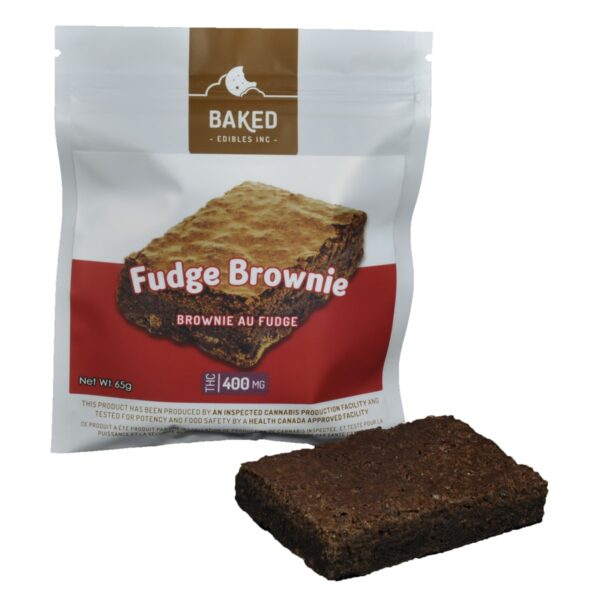 Baked Edibles – Fudge Brownie 400mg THC | Coast to Coast Medicinals Canada