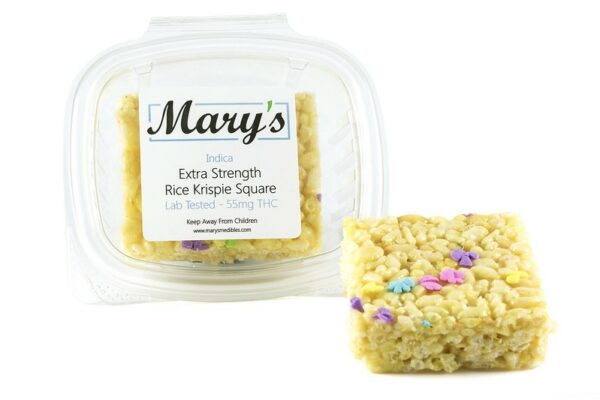 Mary’s Medibles – Extra Strength Rice Krispie Square – 55mg THC (Indica) | Coast to Coast Medicinals Canada