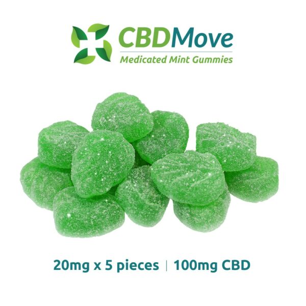 CBD Move – CBD Gummies – Mint Leaves – 100mg | Coast to Coast Medicinals Canada