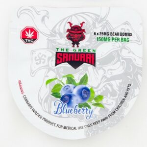 The Green Samurai – Blueberry Gummies – 150mg | Coast to Coast Medicinals Canada