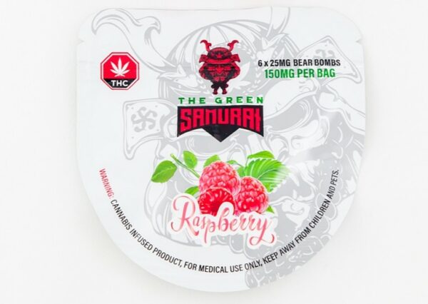 The Green Samurai – Raspberry Gummies – 150mg | Coast to Coast Medicinals Canada