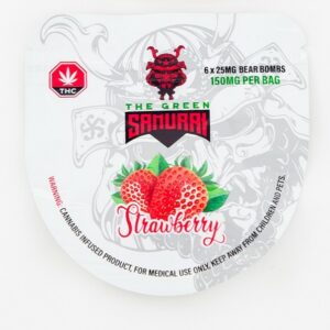 The Green Samurai – Strawberry Gummies – 150mg | Coast to Coast Medicinals Canada