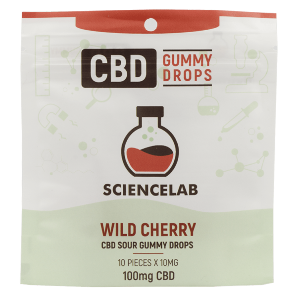 Sciencelab – CBD Sour Gummy Drops – Wild Cherry 100mg CBD | Coast to Coast Medicinals Canada