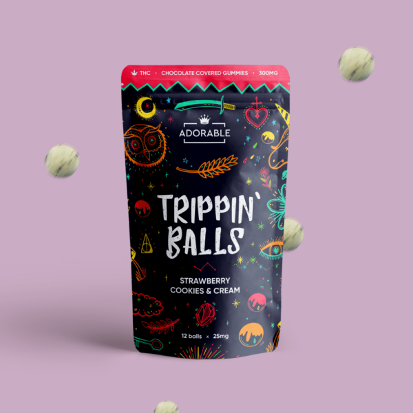 Adorable – Trippin’ Balls – Strawberry Cookies & Cream – 300mg | Coast to Coast Medicinals Canada