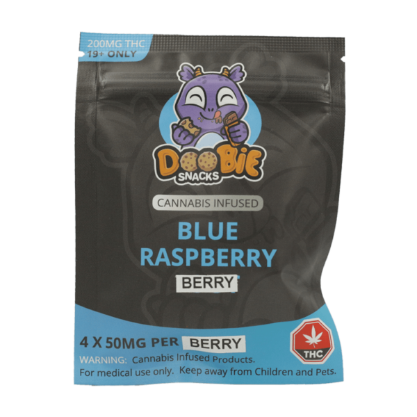 Doobie Snacks – Blue Raspberry – 200mg THC | Coast to Coast Medicinals Canada