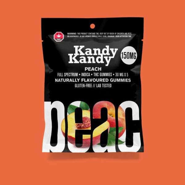 Kandy Kandy – Peach Gummies | Coast to Coast Medicinals Canada