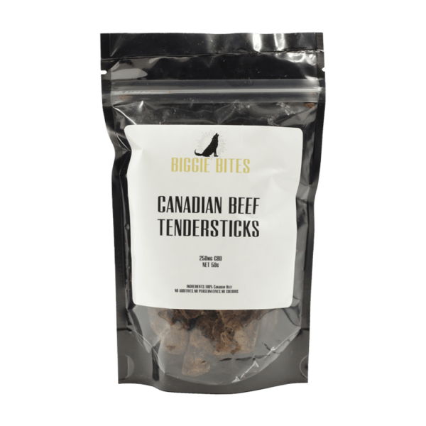 Biggie Bites – Canadian Beef Tendersticks – 250mg CBD | Coast to Coast Medicinals Canada