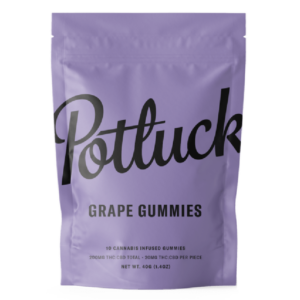 Potluck Extracts – Grape Gummies (1:1) – 100mg THC / 100mg CBD | Coast to Coast Medicinals Canada