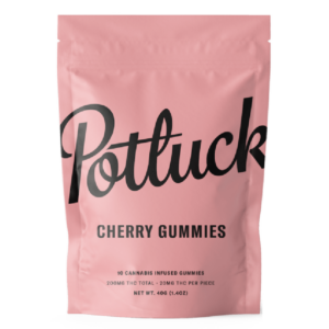 Potluck Extracts – Cherry Gummies – 200mg THC | Coast to Coast Medicinals Canada