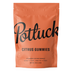 Potluck Extracts – Citrus Gummies – 200mg THC | Coast to Coast Medicinals Canada