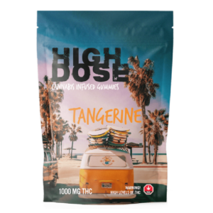 High Dose – cannabis Infused Gummies – Tangerine – 1000mg/1500mg | Coast to Coast Medicinals Canada