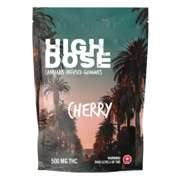 High Dose – cannabis Infused Gummies – Cherry – 500mg/1000mg | Coast to Coast Medicinals Canada