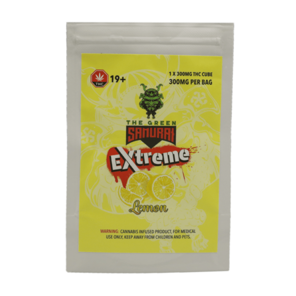 Green Samurai Extreme – Lemon Gummy – 300mg THC | Coast to Coast Medicinals Canada