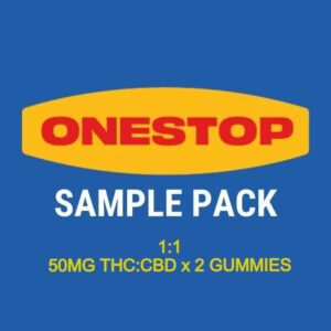 Onestop – Sample Pack – 1:1 – (50mg CBD:THC x 2 Gummies) | Coast to Coast Medicinals Canada